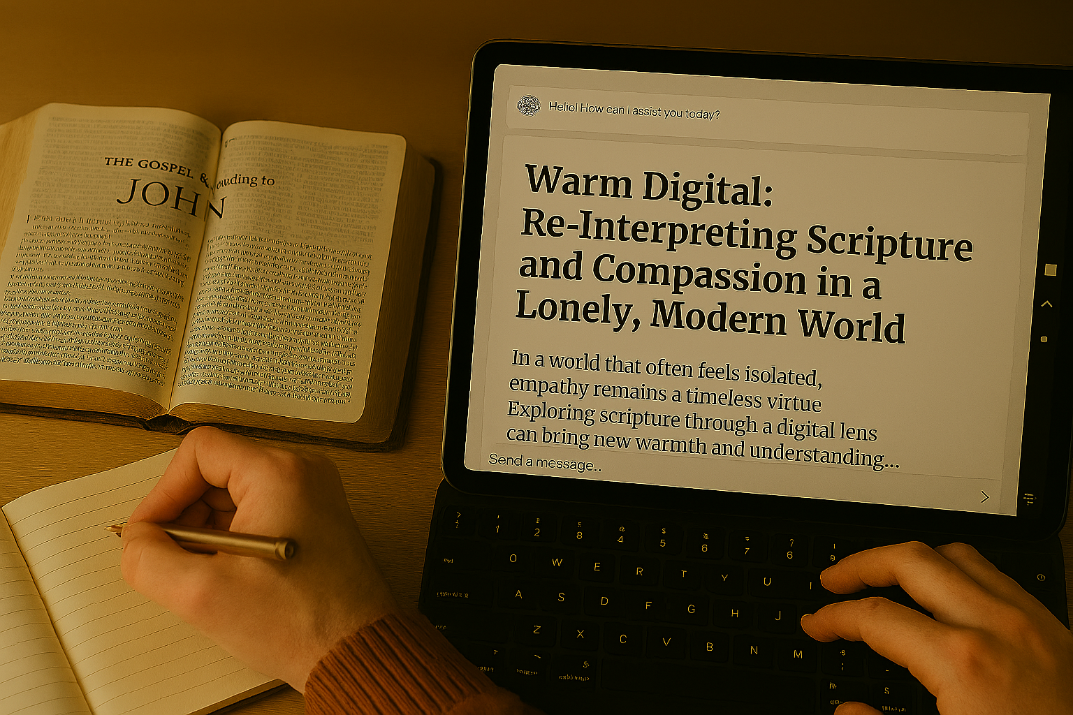 Warm Digital: Re‑Interpreting Scripture and Compassion in a Lonely, Modern World